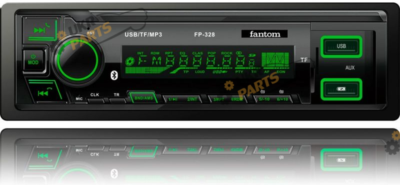 Бездисковая автомагнитола Fantom FP-328 Black/Multicolor (FP-328 Black/Multicolor)