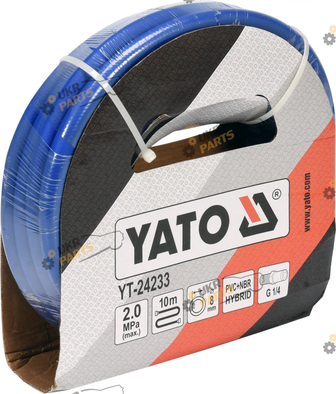 Пневматический шланг Yato Гибридный, Ø8.0 мм, Ø=1/4