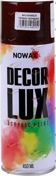 Аэрозольная краска NOWAX DECOR LUX 3005 Акрил вино красный 450 мл (NX48025)