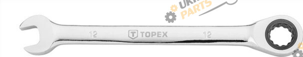 Ключ рожково-накидной Topex с трещеткой 12 мм 165 мм (35D747)