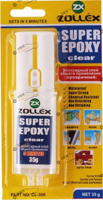 Клей на эпоксидной основе Zollex Super Epoxy Clear CL-300 35 мм (2622726)