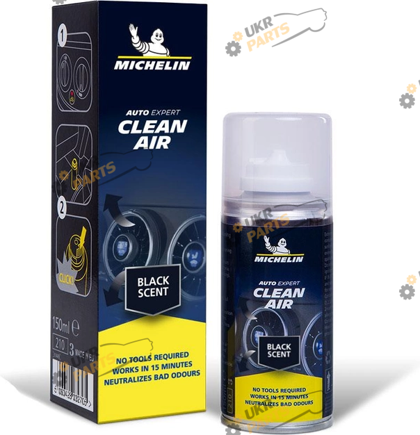 Нейтрализатор неприятных запахов Michelin Clean Air Black Scent 0.15 л (W32705)