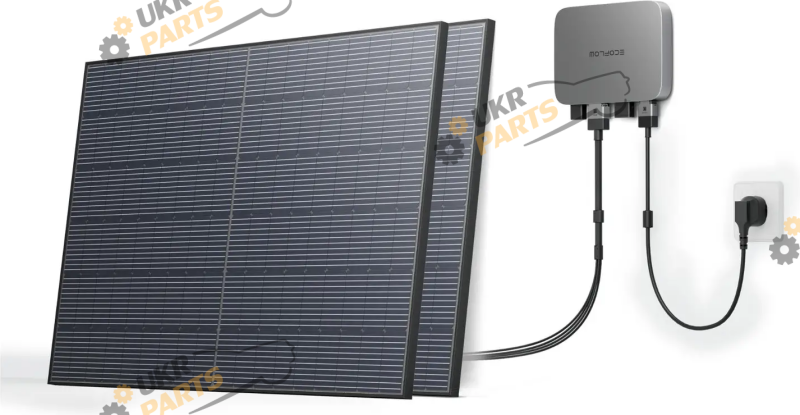Комплект энергонезависимости EcoFlow PowerStream - микроинвертор 800W + солнечные панели 2x400 (EFPowerStreamMI-EU-800W/ZPTSP300-2-AKIT-4/EFL-SuperFlatMC4Cable/EFMC4-3m)