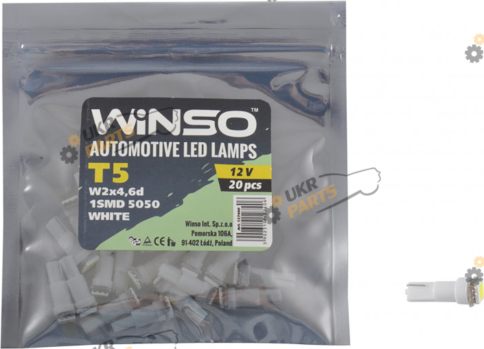 LED лампа Winso SMD T5 упаковка 20шт T5 (127400)
