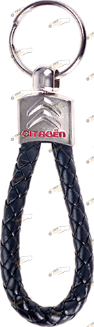 Брелок для авто Vitol CITROEN кож.зам плетёный (48669)