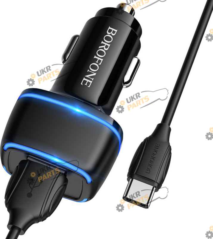 Зарядное устройство Borofone BZ14 Max dual port (Type-C) Black USB 2.4 А (BZ14CB)