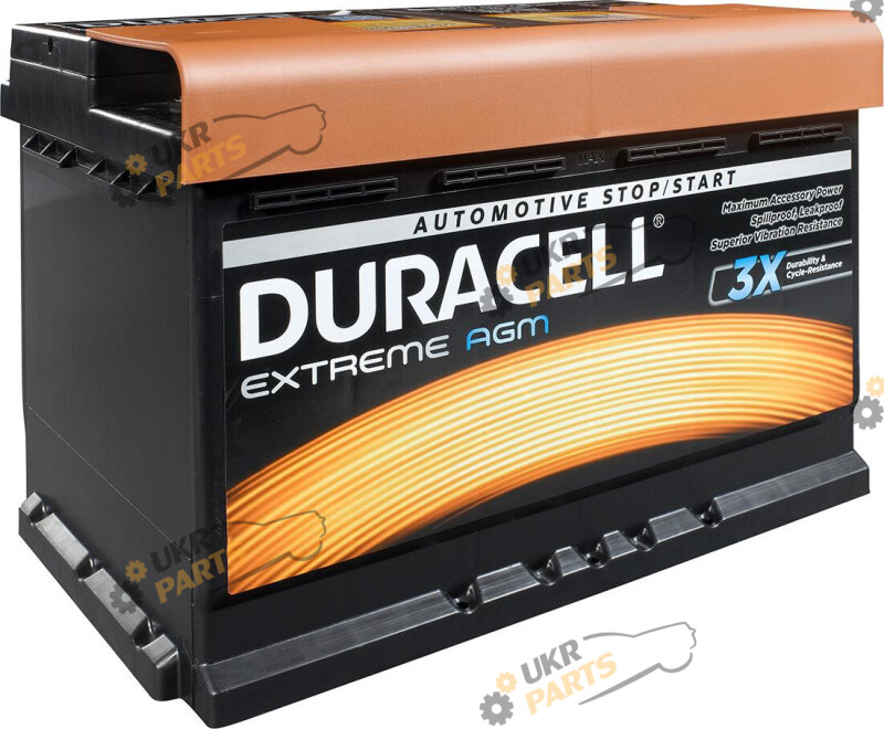 Автомобильный аккумулятор Duracell EXTREME AGM EN 800A R+ 80 Ач (DE80AGM)