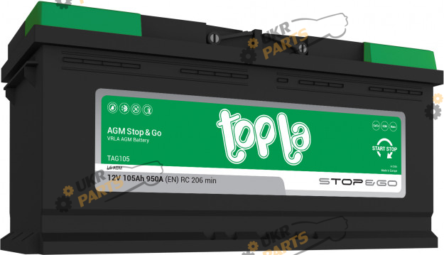 Автомобильный аккумулятор Topla AGM Euro 105 Ач (114 105)