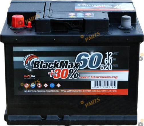 Автомобильный аккумулятор BlackMax 6СТ-60 Аз 60 Ач (B4006)