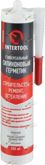 Герметик универсальный на силиконовой основе Intertool FS-3050 300 мл прозрачный (FS-3050)
