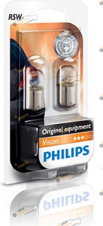 Лампочка Philips R5W 12V 5W BA15s (12821B2)