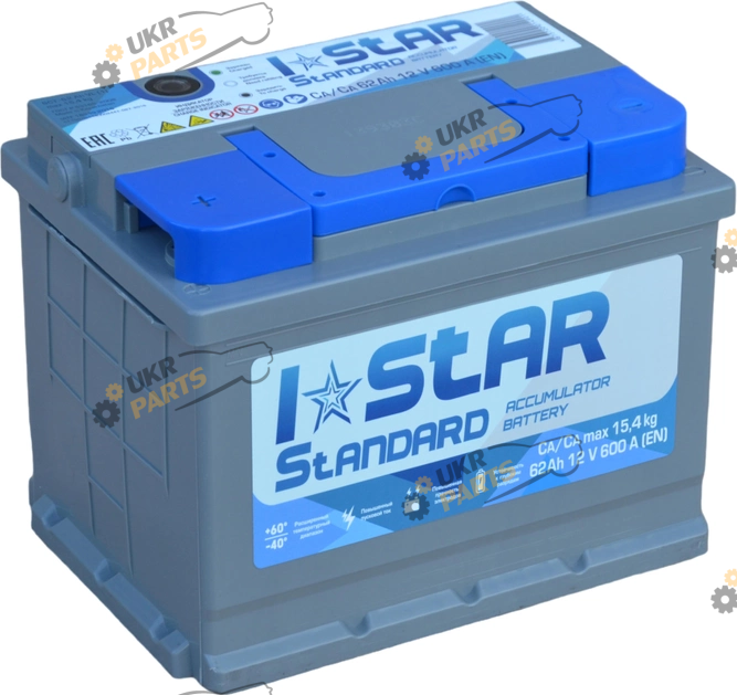 Автомобильный аккумулятор Kainar I STAR Standard (+/-) EN600 62 Ач (СТ-00082566)
