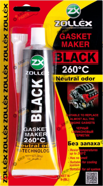 Формирователь прокладок на силиконовой основе Zollex 25 мл черный (BLACK-25g)