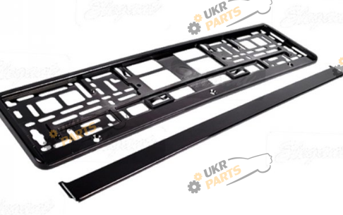 Номерная рамка без надписей Elegant черная (EL 100 588)