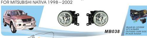 Фара противотуманная Vitol 55 Вт Mitsubishi Pajero Sport 1998-2008 (MB-038)