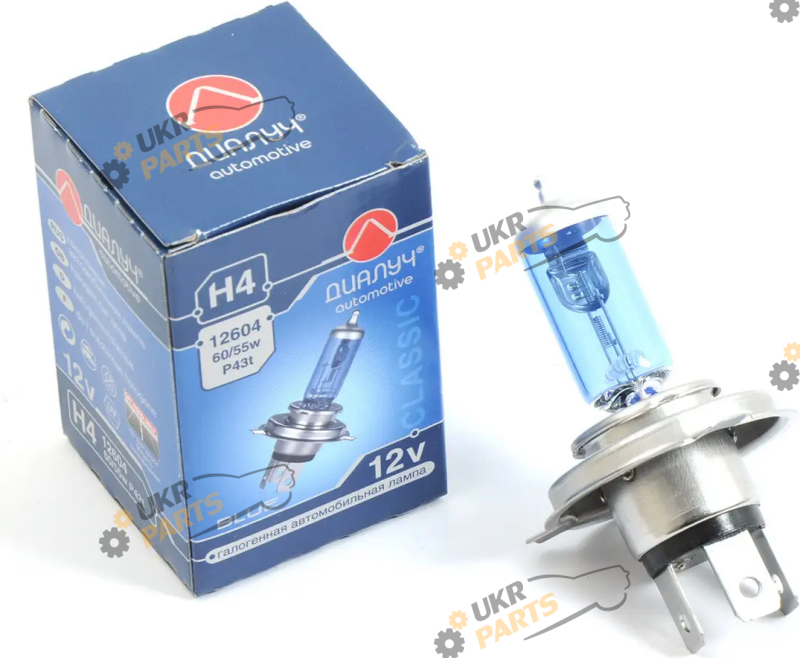 Галогеновая лампа Диалуч Blue 60/55W 12v H4 1 шт (12604 Blue)