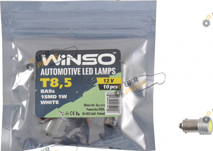 LED лампа Winso SMD5050 упаковка 10шт BA9s (127240)