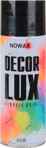 Аэрозольная краска NOWAX Decor Lux глянцевая черный 450 мл (NX48010)