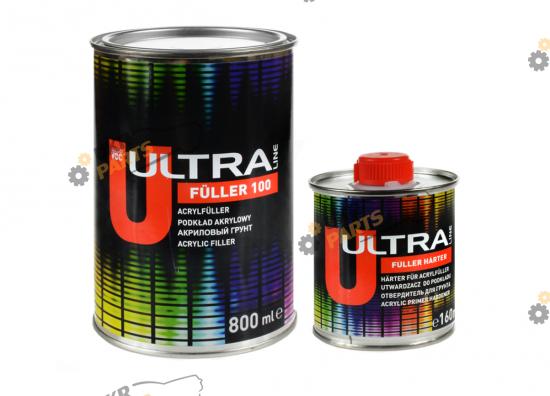 Грунтовка Novol акриловая ULTRA LINE FULLER 5+1,с затвердителем 0,16л серый 800 мл (99313)
