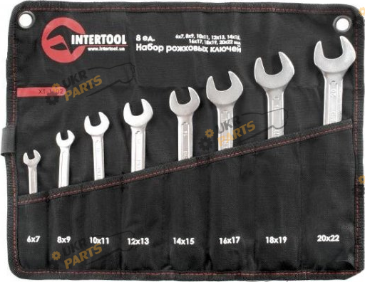 Набор накидных ключей Intertool 6 мм (8шт.) 6-22мм (HT-1102)