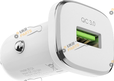 Зарядное устройство Borofone Z12A single port QC3.0 White USB 3 А (BZ12AM)