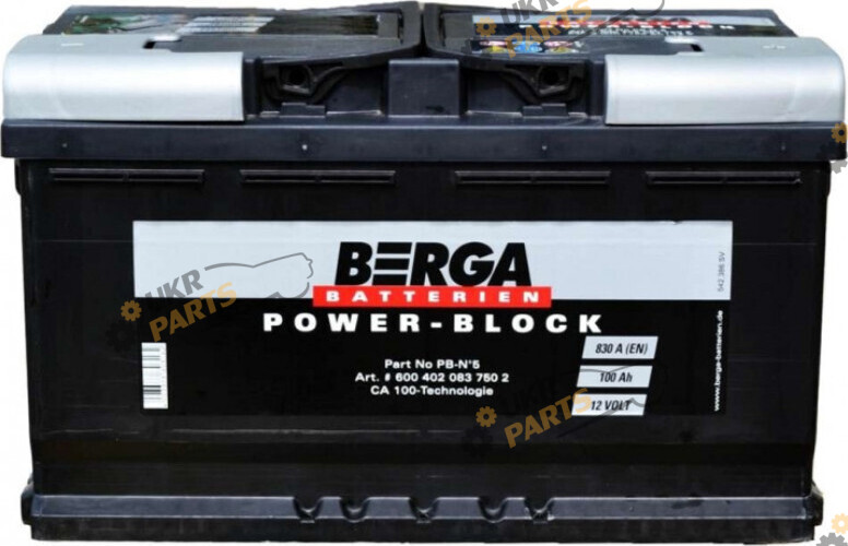 Автомобильный аккумулятор BERGA Power Block 100 Ач (600402083)