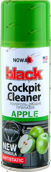 Полироль для торпеды NOWAX Black Cockpit Cleaner яблоко 0.2 л (NX00208)