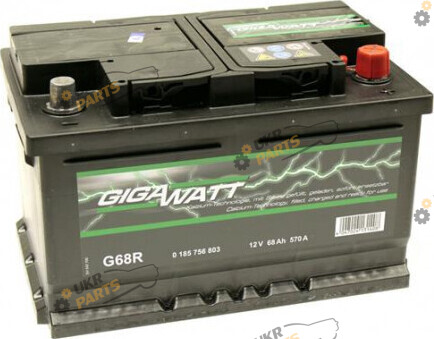 Автомобильный аккумулятор Gigawatt R+ 570 А 68 Ач (0185756803)
