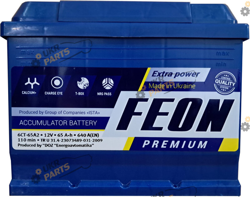 Автомобильный аккумулятор FEON 65 Ач (FP65L2L)