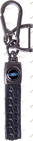 Брелок для авто Vitol FORD кож.зам скоба+карабин (60379)