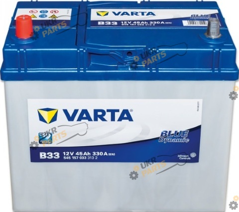 Автомобильный аккумулятор Varta Blue Dynamic Тонкая клема (+/-) ASIA B33 45 Ач (545157033)