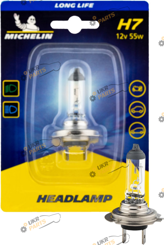 Галогеновая лампа Michelin 12V 55W Long Life H7 1 шт (W32255)
