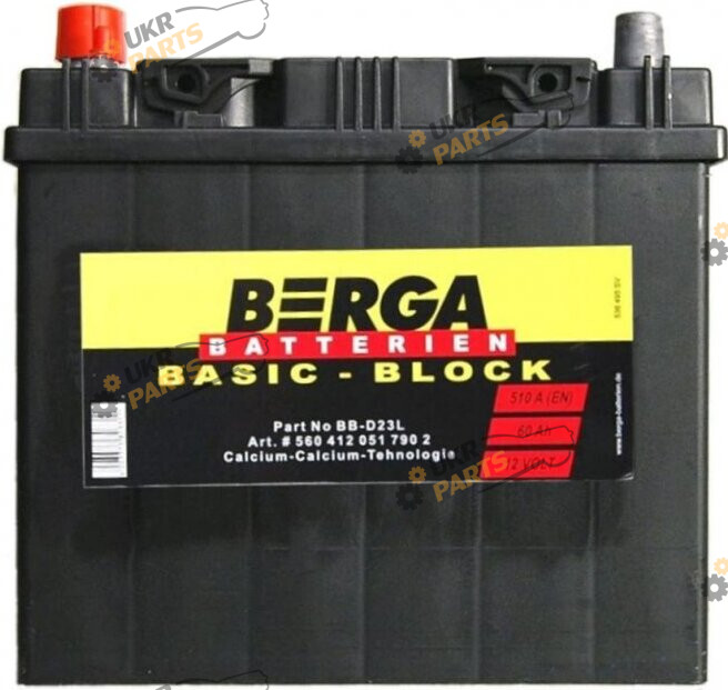 Автомобильный аккумулятор BERGA Basicblock (+/-) ASIA 60 Ач (560413051)
