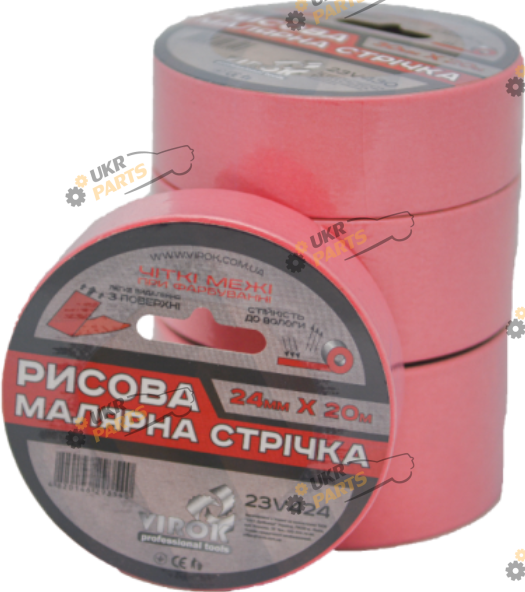 Малярная лента Virok розовая 20 м / 24 мм (23V424)