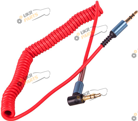 Кабель AUX Jack 3.5mm Vitol 3,5 мм пружина (AUX spring Wh (50))