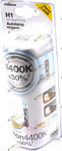 Галогеновая лампа Ring Xenon 4400K+30% H1 2 шт (REW4448)