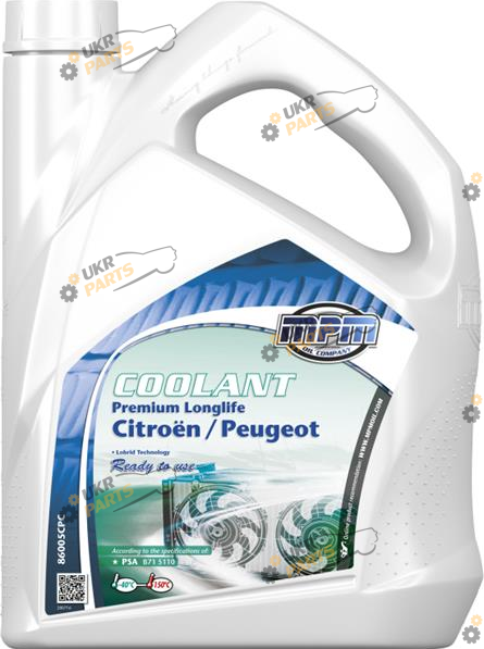 Антифриз MPM Oil Premium Longlife Citroen-Peugeot G11 синий 5 л (86005CPC)