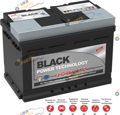 Автомобильный аккумулятор Faam Black Power 480А 60 Ач (56002)