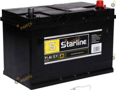 Автомобильный аккумулятор Starline 740 En, R+ Asia 91 Ач (BA SL 95JP)