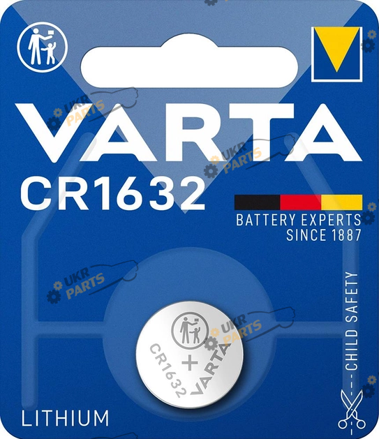 Батарейка Varta Lithium CR1632 1 шт. (6632101401)