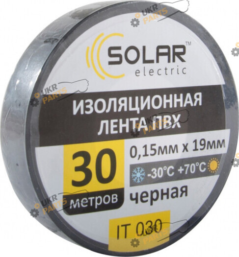 Односторонний Изолента SOLAR 30 м / 19 мм (IT030)