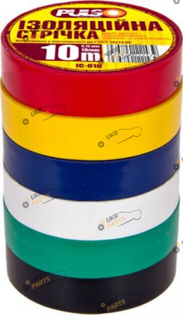 Изолента Pulso PVC асорти 10 шт. 10 м / 19 мм (UNI IC10ASC)
