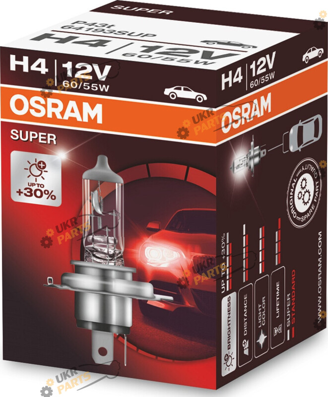 Галогеновая лампа Osram SUPER H4 1 шт (4050300467245)