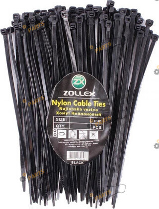 Набор стяжек Zollex 100 штук черные (W25200X100B)