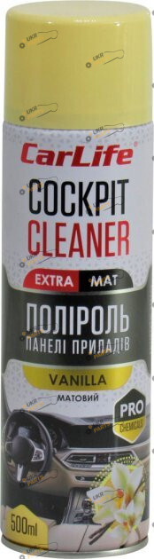 Полироль для торпеды Carlife Cockpit Cleaner EXTRA MAT Ваниль 0.5 л (CF520)
