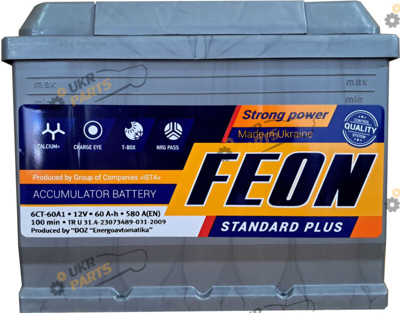 Автомобильный аккумулятор FEON 60 Ач (FS60L2L)