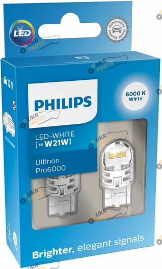 LED лампа Philips W21W LED Ultinon Pro6000 SI 12V WX3x16d white WX3x16d 21 Вт (11065CU60X2)