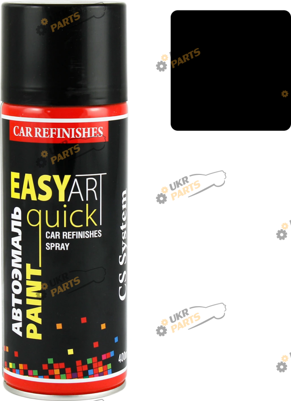 Аэрозольная краска CS System Easy Art Quick Paint 601 черный глянцевый 400 мл (CS1601)