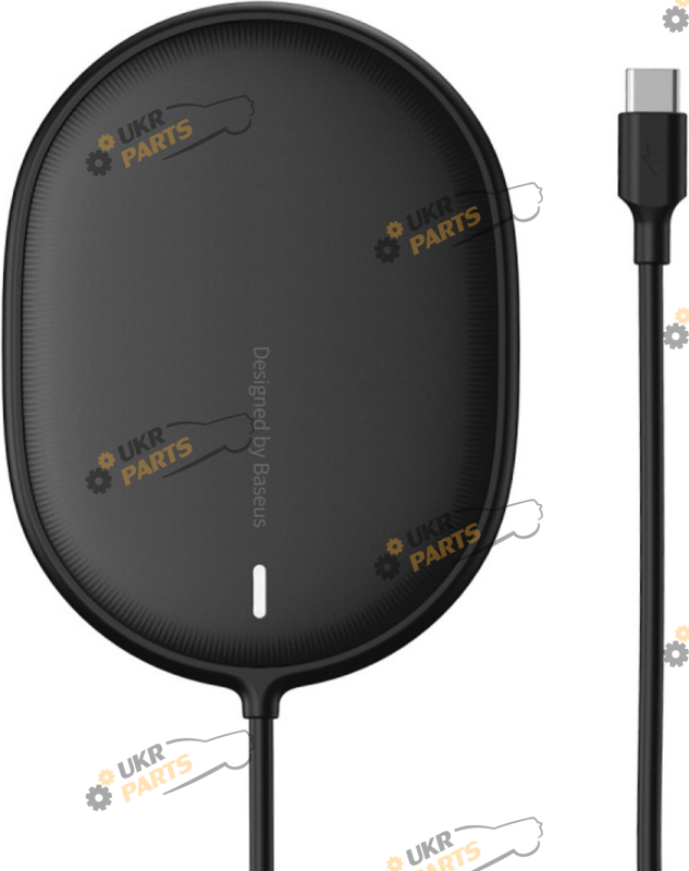 Зарядное устройство Baseus Light Magnetic Wireless Charger Black Бездротовий Type-C 3 А (WXQJ-01)