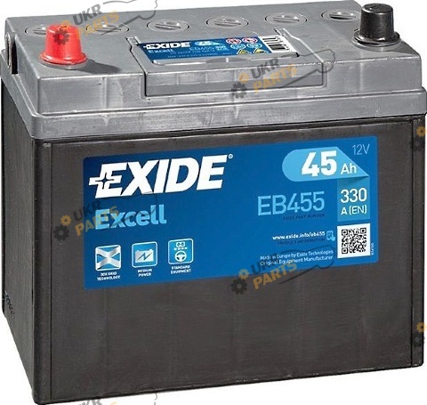 Автомобильный аккумулятор Exide EXCELL 330 А 45 Ач (EB455)
